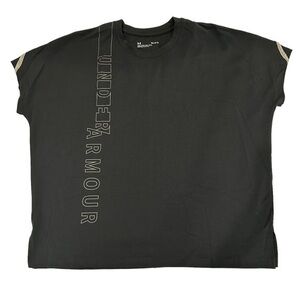 Under Armour Mens Graphic T-Shirt Black Writing on The Front Short Sleeve NWT M